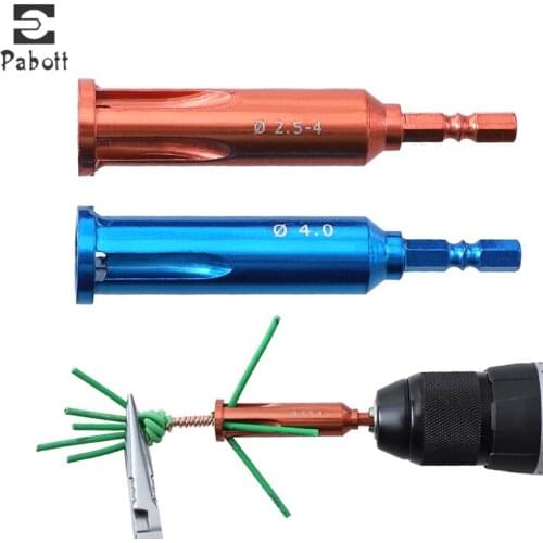 Wire Stripper Tool 2.5/4 Square Electrical Cable Stripper 2-5 Holes 1/4'' Hex Shank Quick Wire Twisting Tool for Electrician