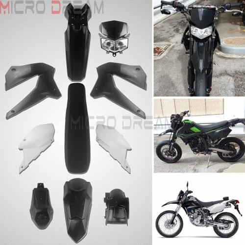 Motocross Plastic Fairing Bodywork Cover Kit For Kawasaki D-Tracker X 250 KLX250 S/SF Dirt Bike Fender Guard Case Seat Fuel Tank