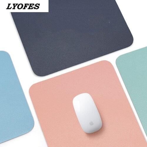 Mouse Pad Cute Double-sided Mat for Mouse Office 21x26cm Mat for Mice Kawaii PU Leather Waterproof Cup Mats Deskpad Girls