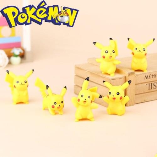 TAKARA TOMY pokemon dolls 3-3.5cm Mini Cartoon Pikachued Figure Pokemoned Figures Cartoon Pvc Action Figures Toys KIDS