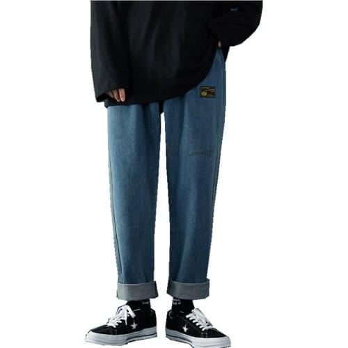 Fashion Loose Big Size Mens Jeans Mens Hiphop Baggy Denim Pants Leisure Men Clothing Fatify Cargo Trousers Mens Bottoms
