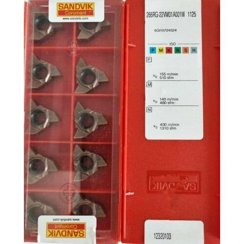 ORIGINAL 10PCS CARBIDE INSERT 266RG-22VM01A001M1125