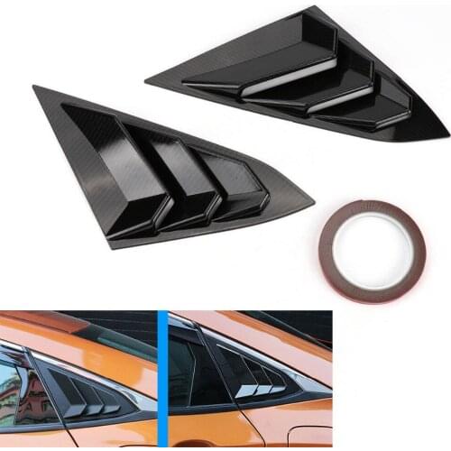 TAIHONGYU Pair of Carbon Fiber 10TH Side Window Louvers Scoop Cover Vent fit for Honda Civic 2016-2018