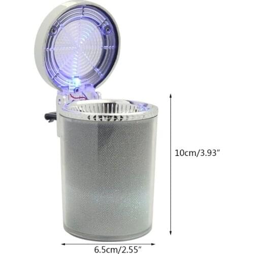 Creative LED Luminous Color Light Ashtray with Lid Simple Design Decorative Tray Y1QB