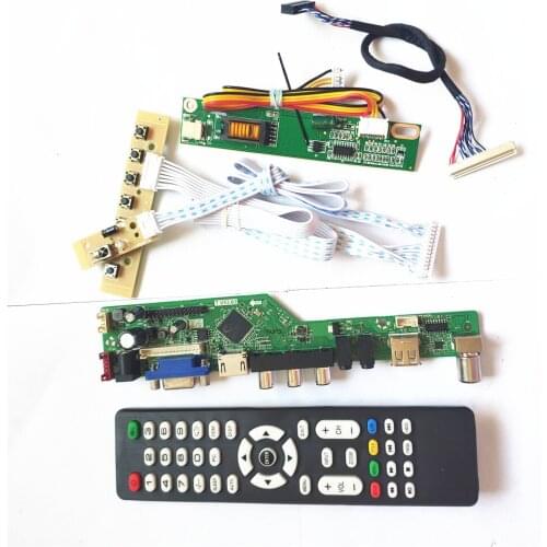 For LTN141W1-L03/L04 1CCFL 30Pin LVDS T.V56 controller board VGA HDMI-Compatible AV USB Remote+Inverter+keyboard LCD