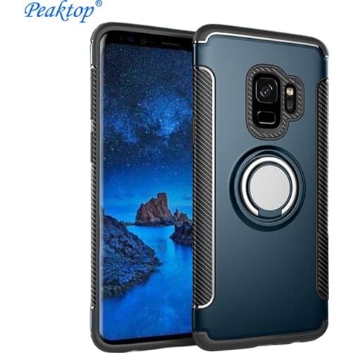 Shockproof Soft Case For Samsung Galaxy S8 S9 Plus S7 Edge J3 J5 J7 Pro J2 Prime 2016 2017 Car Holder Magnetic Finger Ring Cover