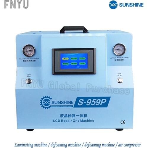SUNSHINE S-959P LCD repair machine 12.5 "intelligent touch built-in pump air compressor for iPhone Android screen Defoaming tool