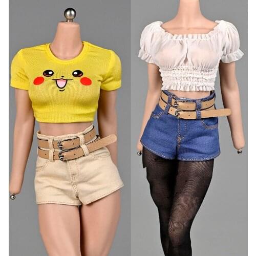 1/6 Scale Sexy Female tbl Double High Waisted Shorts Hot Pants Accessory Model for 12 inches Action Figure Body
