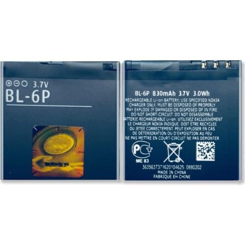 BL-6P Replacement Battery For Nokia 6500C 6500 Classic 7900 Prism 7900P Bateria BL 6P BL6P 830mAh +Tracking Number
