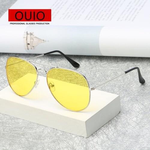 Aviation Night Vision Yellow Sunglasses Men Women Goggles Glasses UV400 Sun Glasses Driver Night Driving Eyewear