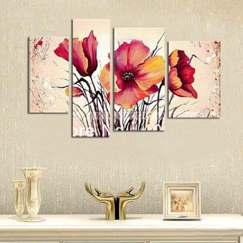 Modern abstract oil painting on canvas huge wall art nice flower decorative wall pictures home decoration