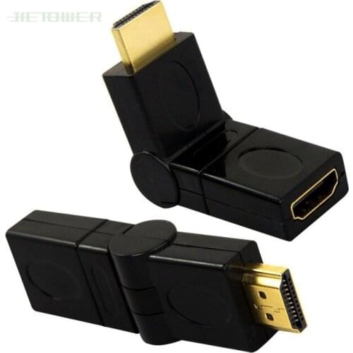 Generic HDMI Male To Female Right Angle Elbow Rotation 360 Degree Adapter HDMI Connection HDTV 100PCS/LOT