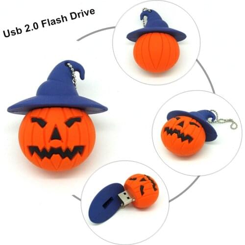 Real capacity usb flash drive disk mini gift memory stick Pumpkin monster pendrive 4gb 8gb 16gb 32gb Pen drive personalized