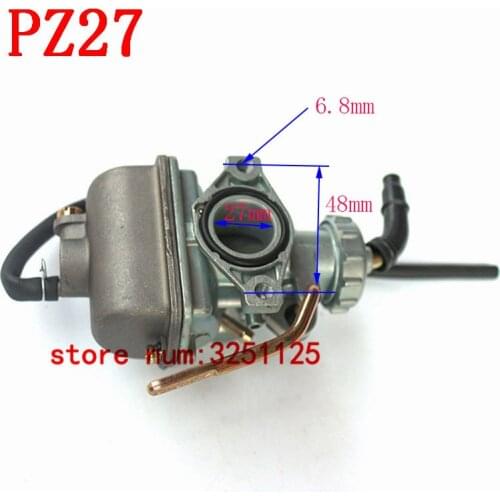 High Performance 27mm Carburetor Carb motorcycle PZ27 pump accelerator Carburettor CG XL 125 150 175 Hand choke