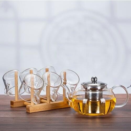 Borosilicate Glass Teapot With 304 Stainless Steel Strainer Heat-resistant Anti-scalding Electric Stove Open Flame Teapot Tool