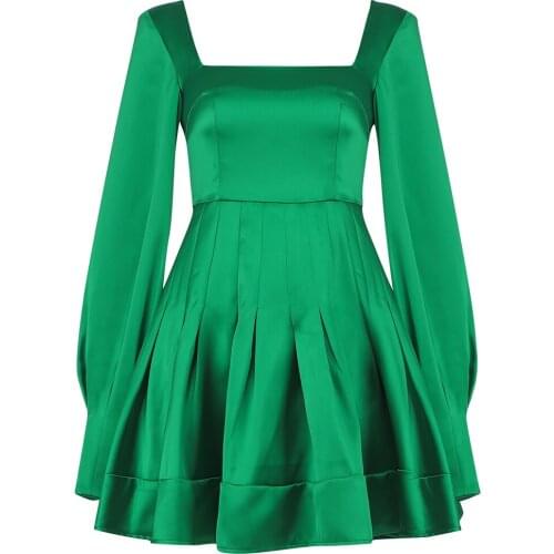 2021 New Vintage Summer Dress Women Casual Long Sleeve V Neck Sexy Party Dress Party Club Celebrity Mini Dresses