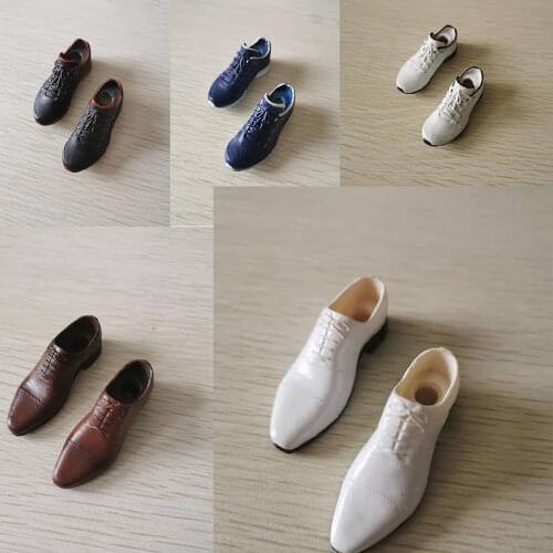 1/6 Scale Male Shoes Model PU Leather Pointy Shoes For 12" Inch Action Figure Doll In Stock