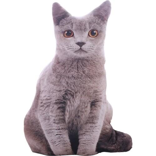 1pc 50cm Simulation Plush Cat Pillows Soft Stuffed Animals Cushion Sofa Decor Baby Appease Sleeping Doll Cotton Animals Gifts