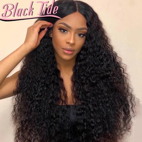 13x4 Curly Lace Front Wig Indian 32 Inches Curly Lace Front Human Hair Wigs 150% Remy 4x4 Closure Wig Pre Plucked With Baby Hair