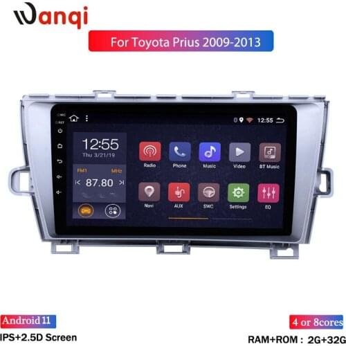 2.5D 2G RAM 32G ROM 9 inch Android 8.1 GPS Navigation Radio for 2009-2013 Toyota Prius with Bluetooth USB WIFI