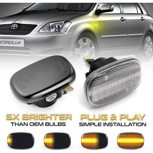 2pcs Led Dynamic Side Marker Turn Signal Lights for Lexus RX 300 330 350 400h MCU3 GSU3 MHU3 MCU15 Lexus RX XU1 GS 300 JSZ147 3W