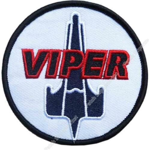 3" Viper Pilot Officer Uniform TV Movie Series Embroidered LOGO Iron On Patch badge emblem appliquefor NC