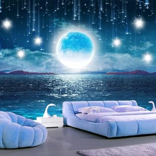 Starry sky 3d background wallpaper suspended ceiling galaxy moon mural living room bedroom art beautiful custom size PVC