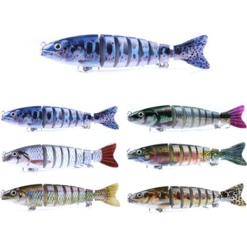6Pcs 12.7cm 18g On Sale Jointed Fishing Lure Swim Saltwater Pike Floating Plastic Pike Artificial Bait Tackles 3D Eyes Laser