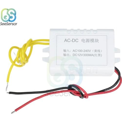 AC-DC 100-240V To 12V 300mA Power Supply Module Step Down Module Transformer Adapter Converter for W1209 Temperature Controller