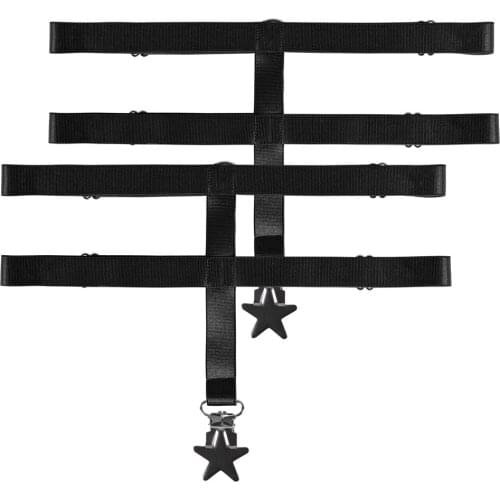 Pentagram Harness For Women Erotic Punk Goth Accessories Bondage Leg Belt Garters Stockings Clip Festival Clothing Rave Costume
