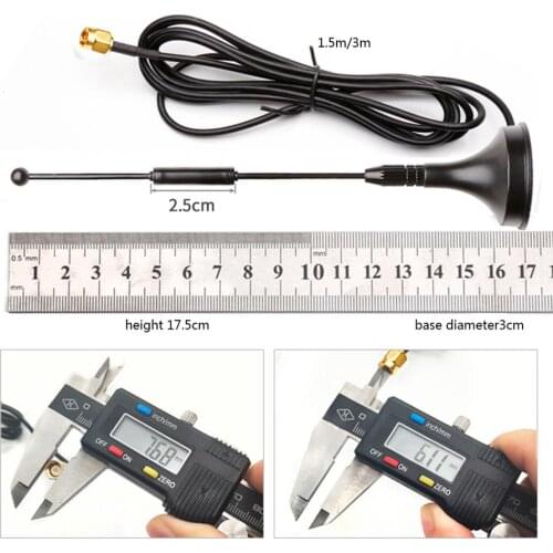 1PC 433Mhz 7dbi high gain small sucker antenna wireless modem aerial with 1.5m/3m cable SMA male connector NEW wholesale price