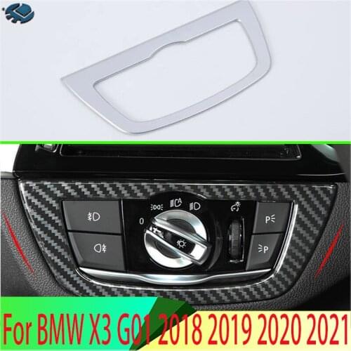 For BMW X3 G01 2018 2019 ABS Head Light Switch Button Control Panel Cover Trim Bezel