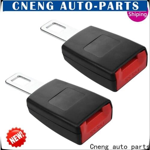 Car Safety Seat Belt Buckle Universal Seatbelt Extender Extension Clip Alarm Stopper Card Holder Black 2pcs Z014