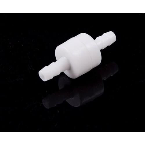 White High Quality 1PCS 6mm Plastic One Way Inline Check Valve Fuel Gas Liquid Water