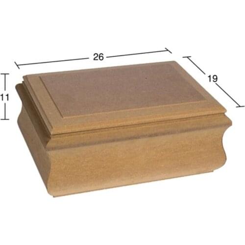 KU292 Large Flat Milling Box, Can Be Painted Wood Mdf Box