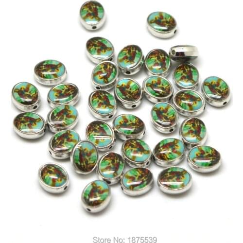 St Michael Alloy Bead Straight Hole 10*8 mm 100 Pieces