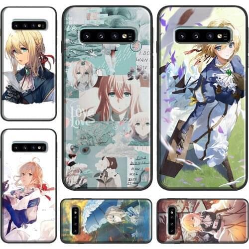 Cool Anime Violet Evergarden Phone Case For Samsung Galaxy S10 Plus S8 S9 S10e S20 FE Note 9 10 Note 20 Ultra S21 Cover