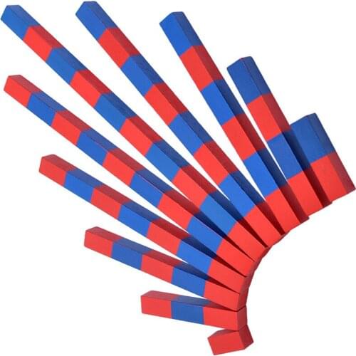 Childrens Montessori Material Mathematics Home Edition Red and Blue Digital Stick Kid Enlightenment Early Education Toy