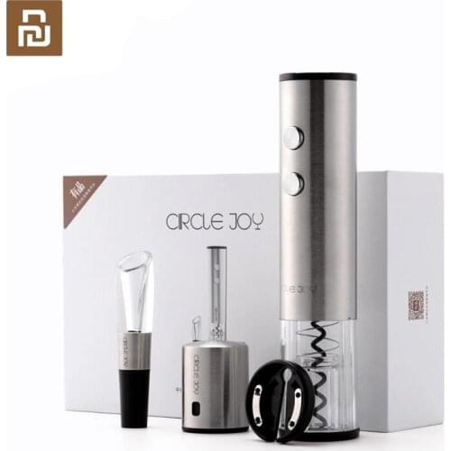 Youpin Circle Joy Electric Bottle Opener Stainless Steel Mini Wine Stopper Wine Decanter Aerator Smart Wine set gift