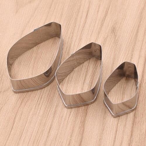 3PCS Stainless Steel Flower Making Pattern Cutter Mold Clay Tools Gardenia Petal Shape Cutter Mold Designer DIY Polymer Clay