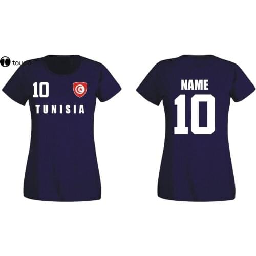 Tunisia T-Shirt Jersey Team Name & Nr Footballer 2019 Hot Sale New Fashion Street Wear Brand Clothing Women 's shirt
