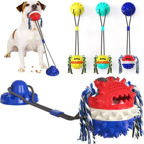 Dog Chewers Toys Large Breed Suction Cup Dog Tug Pull Toy Interactive Dog Toys Indestructible Dog Puzzle Toys