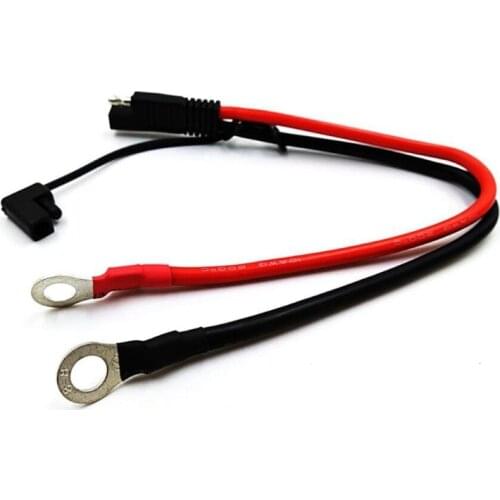 Battery Charging Cable SAE to O Ring Terminal Connectors Harness 10AWG SAE Cable 77HF