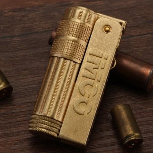 IMCO 6700 Classic Copper Lighter Gasonlion Retro Style Motor Oil Coal Lighter Cigarette Accessories Grinding Wheel Lighter Gift