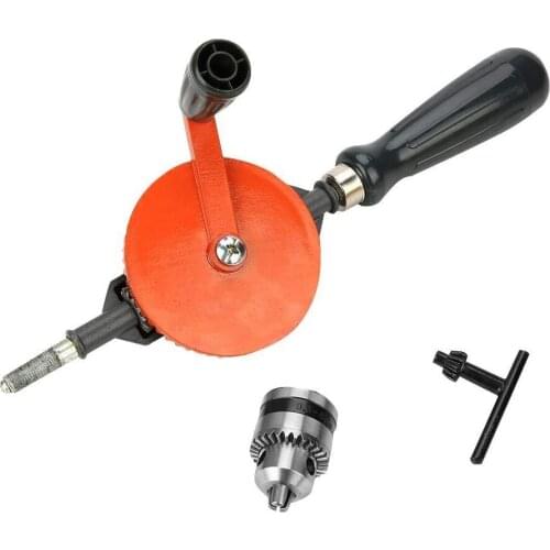 Manual Drill Multifunctional 1/4 3/8 Inch Double Pinions Crank Drill Hand Drill Tools Woodworking Acrylic Circuit Board Punching