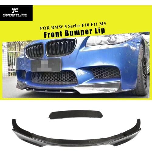 Full Carbon Fiber Front Bumper Lip For BMW F10 F11 M5 2012 - 2016 Front Bumper Lip Splitters