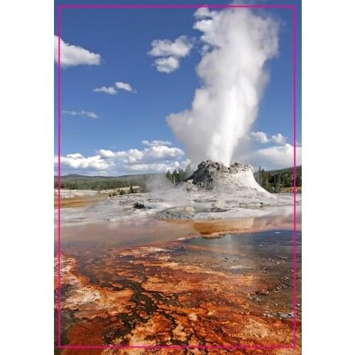 USA Travel Magnets Gifts , Yellowstone National Park Water fountain Rectangle Metal Fridge Magnet 5486 Tourism Souvenir