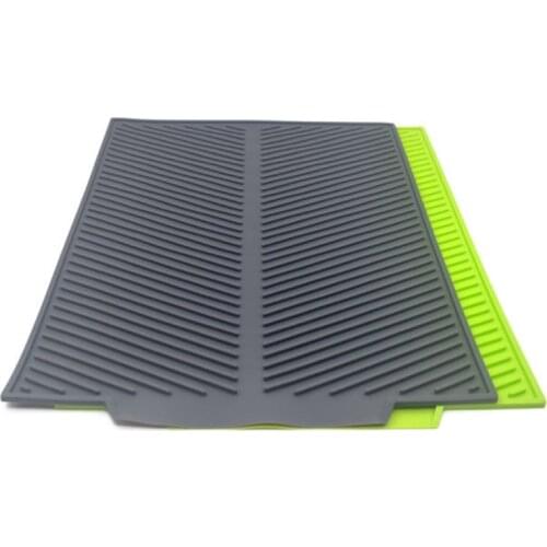 Drain Rack Silicone Dish Drainer Tray Large Sink Drying Rack Worktop Organizer Drying Rack for Dishes Tableware