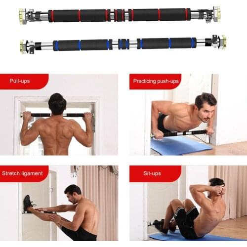 200KG Horizontal Door Bars Adjustable Steel Workout Equipment for Home Gym Sport Fitness 60-100cm Door Frame Pull Up Bar