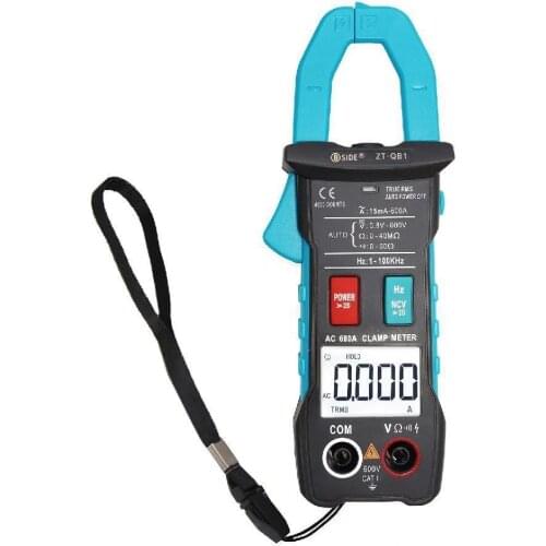 Smart Clamp Meter BSIDE ZT-QB1 600A Current TRMS Auto-Rang DC AC Voltage Ammeter Hz Ohm NCV Tester DMM Multimeter